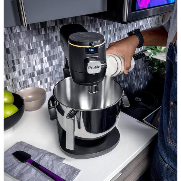 GE 7 Qt. 11-Speed Black Stand Mixer w/ Commercial Beater, Dough