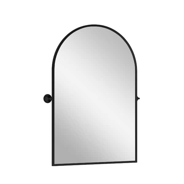 Black Bathroom Mirrors-24 in. W x 32 in. H Iron Framed Straight Corner Rectangles