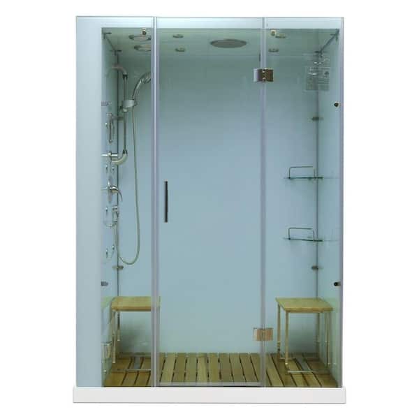 Steam Planet Orion 59 in. x 32 in. x 86 in. Steam Shower Enclosure in White