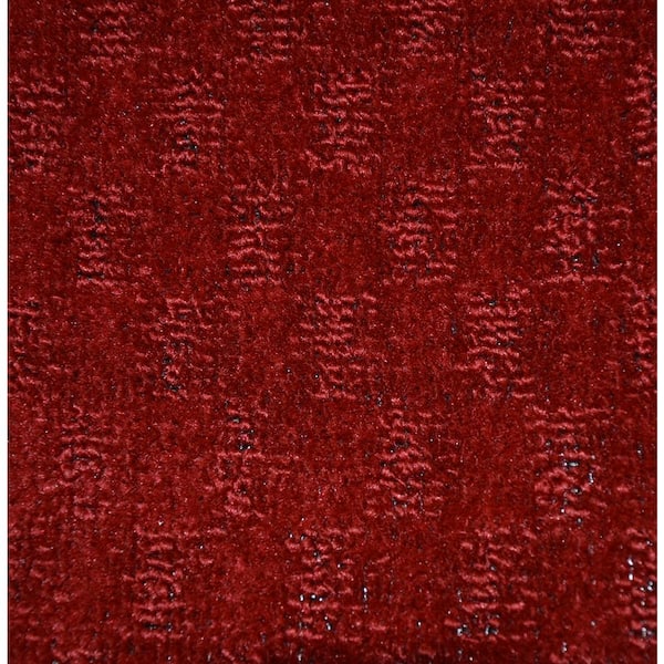 D473) Fenix Red Medallion Chenille Rug