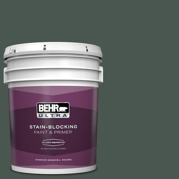 BEHR ULTRA 5 gal. #ECC-45-3 Conifer Extra Durable Eggshell Enamel Interior Paint & Primer