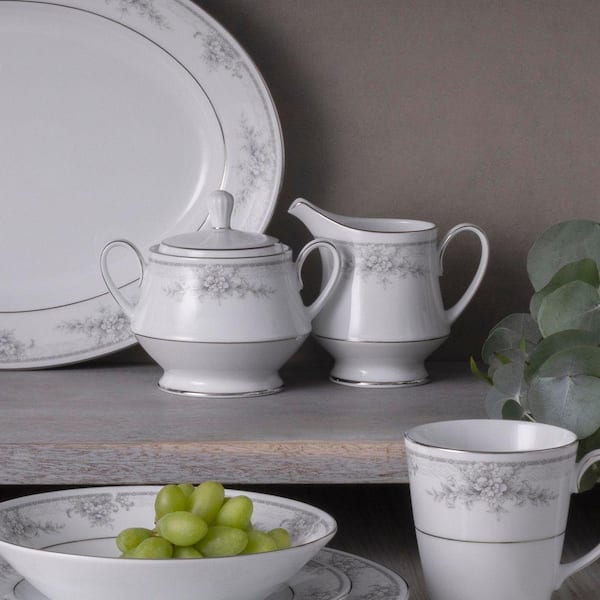 Noritake Sweet Leilani Sugar 10 oz. and Creamer 8 fl. oz. Set