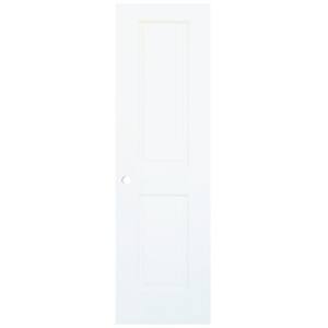 80 in. H x 24 in. W Colonial 2-Panel White Solid Wood Interior Door Slab