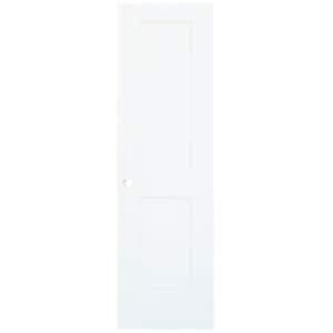 80 in. H x 24 in. W Colonial 2-Panel White Solid Wood Interior Door Slab