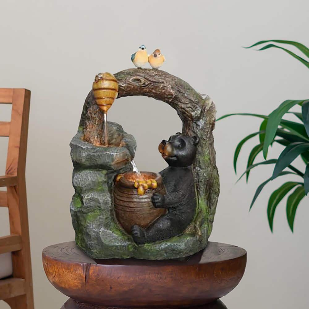 22.6 in. Woodland Animal Design Tiered Fountain with Light and Pump price history on PriceWatchPro
