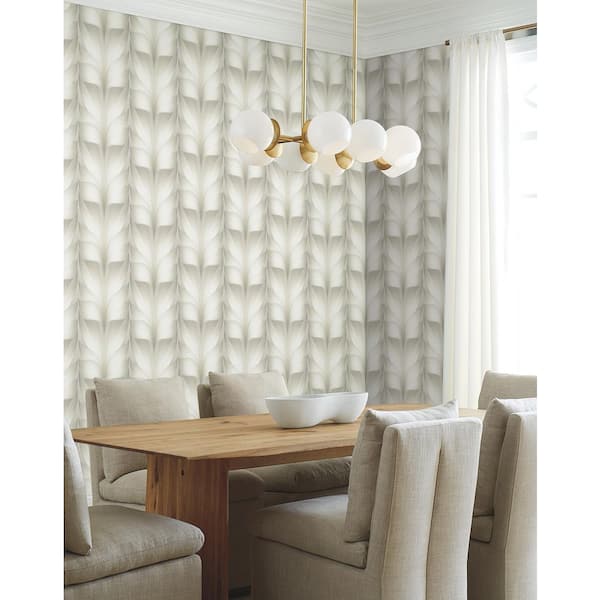 Lotus Light Stripe White Wallpaper
