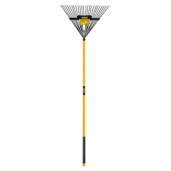 DEWALT 53 in. Fiberglass Handle Steel Leaf Rake DXLHT8446 The