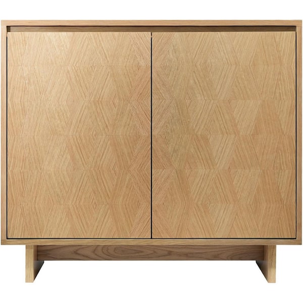 Becki Owens Modern Ventana Brown 32 in. Accent Cabinet Office Storage Cabinet with 1 Shelves and No Additional Features