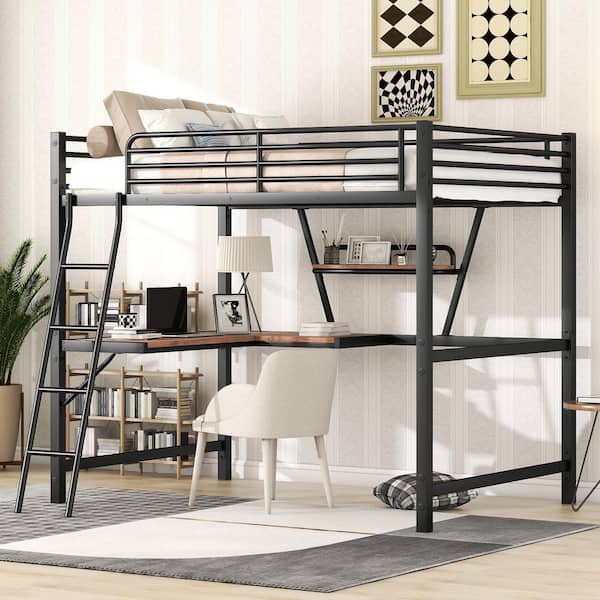 Metal full shop loft bed