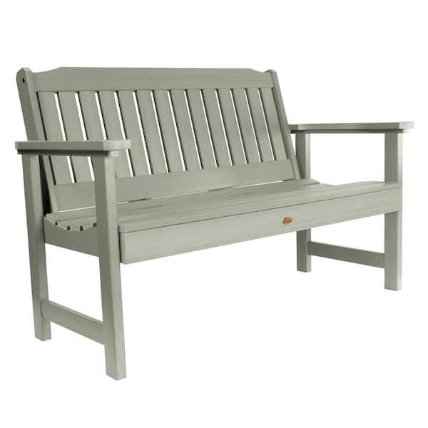 Green plastic garden discount bench