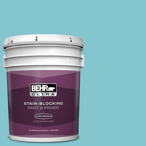 BEHR ULTRA 5 gal. #520D-4 Shallow Sea Extra Durable Eggshell Enamel Interior Paint & Primer