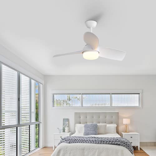 42 in. Indoor White ABS LED Ceiling Fan with 3 Color Dimmable Ceiling Fans with Lights and Remote Control Lighting