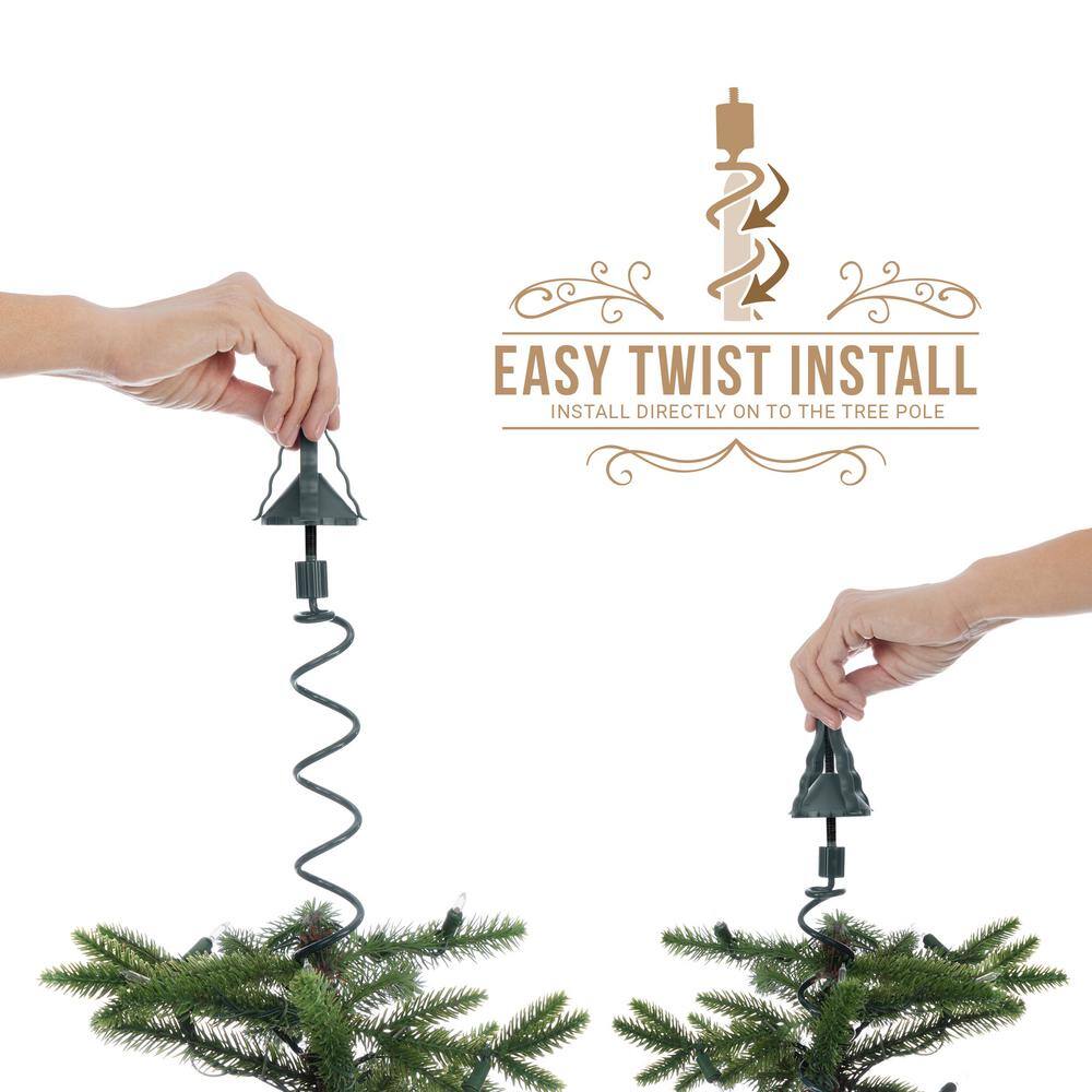 Forest Green Metal Universal Christmas Tree Topper Holder