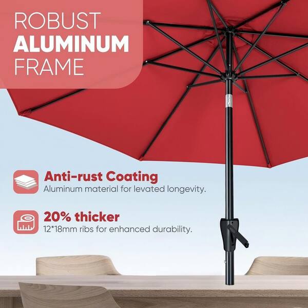 anti fade patio umbrella Best Choice Products 7.5ft Market with Wavy Trim, Fade-Resistant, Crank & Tilt, Wind Vent and the push OLILAWN 10ft Cantilever Patio Umbrella