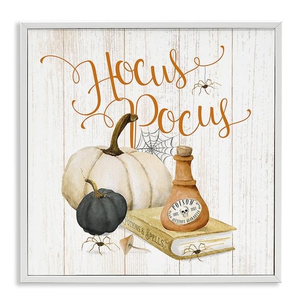 Stupell Industries Hocus Pocus Halloween Phrase by Deane Beesley 1-Piece Framed Graphic Print Typography Poster Art Print 12 in. x 12 in.
