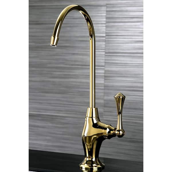 Replacement Drinking Water Single-Handle Beverage Faucet in Polished Brass for Filtration Systems
