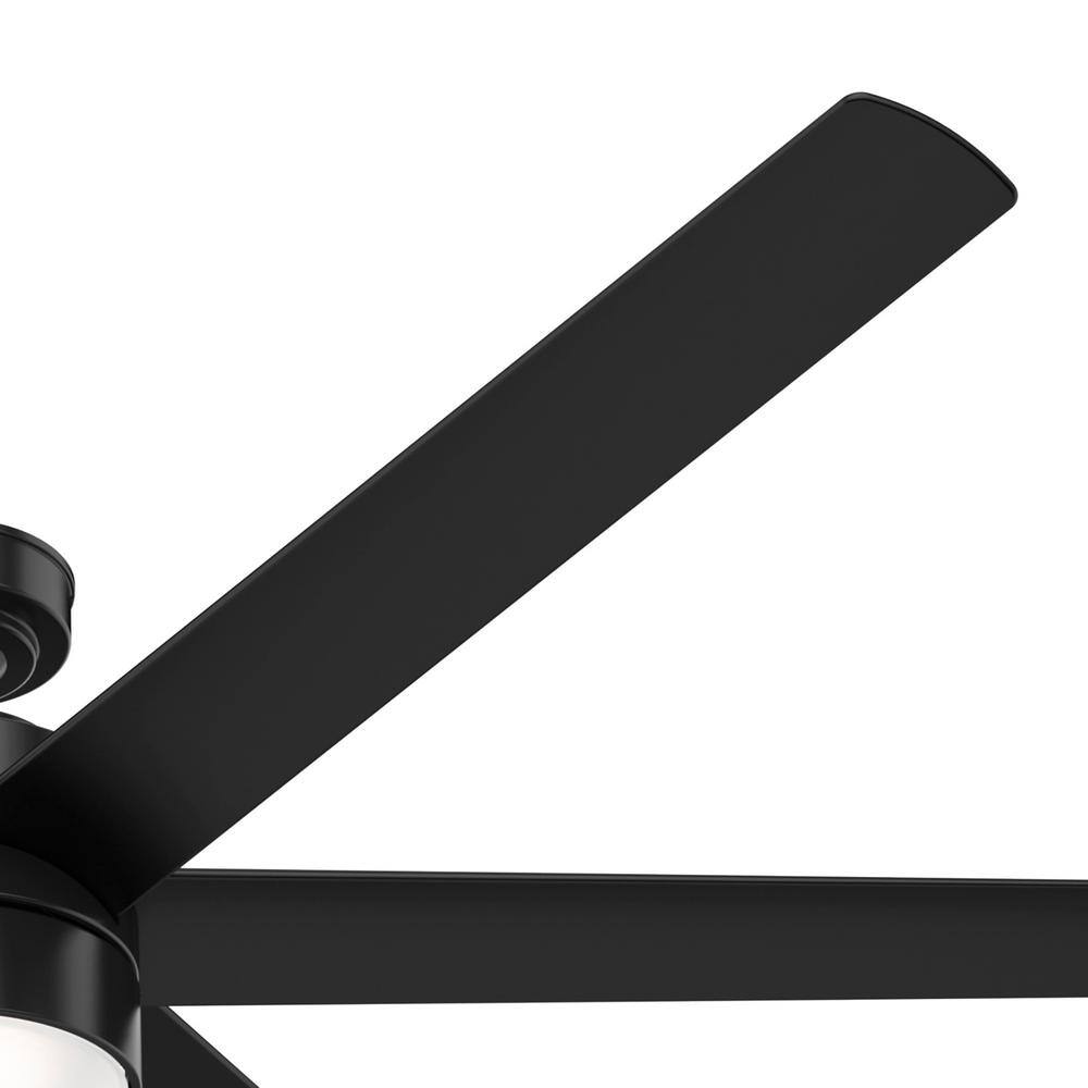 Solaria 72" Matte Black Outdoor Ceiling Fan with LED Light