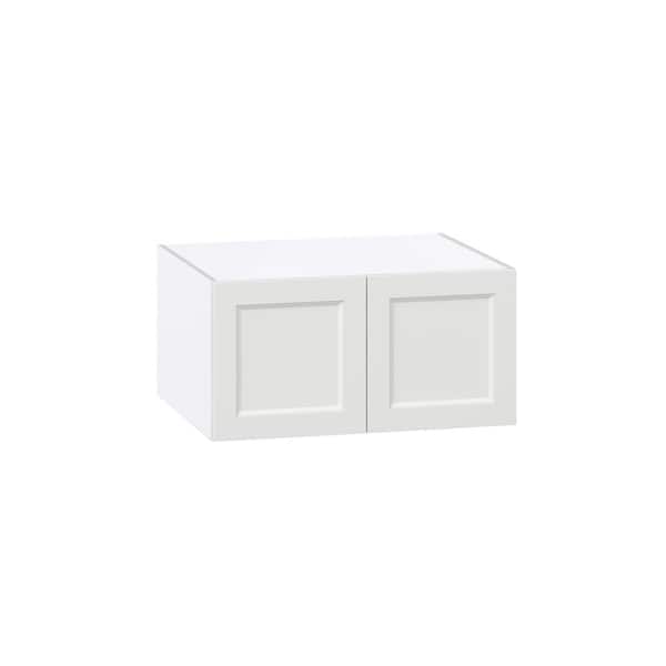 J COLLECTION Laramie 30 in. W x 24 in. D x 15 in. H Assembled Wall Bridge Kitchen Cabinet in Painted Bright White