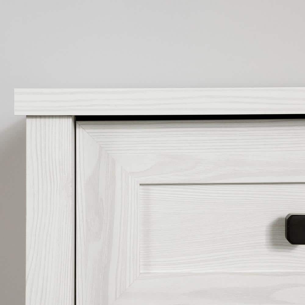 White Pine Farmhouse Nightstand with Shaker-Style Drawer