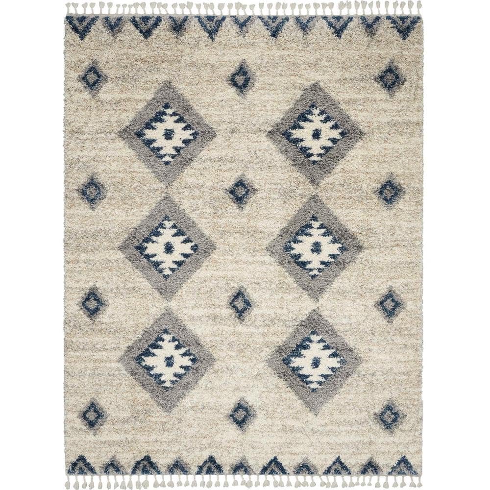 Nourison Rhapsody RH003 Beige Blue Area Rug – Incredible Rugs and