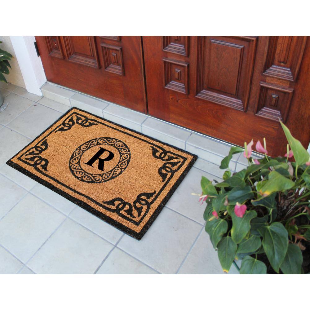 Personalized Natural Coir Monogrammed Outdoor Doormat