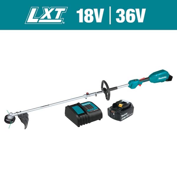 Makita LXT 18V Lithium-Ion Brushless Cordless Couple Shaft Power Head Kit w/13 in. String Trimmer Attachment (4.0Ah)