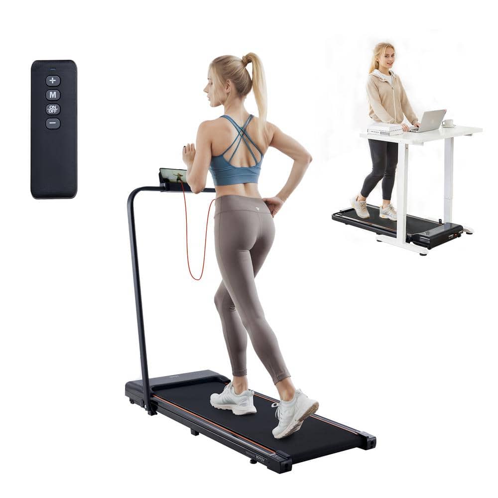 VEVOR 2.5 HP 2-in-1 Portable Pad Walking Pad Under Desk Treadmill - The Home Depot