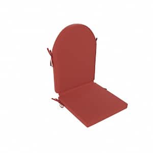 Addison 1 Piece 20.3 in. x 47 in. Beige Outdoor Patio Adirondack Chair Seat Pillow Cushion in Red