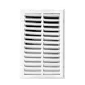 14 in. Wide x 24 in. High Return Air Filter Grille of Steel in White