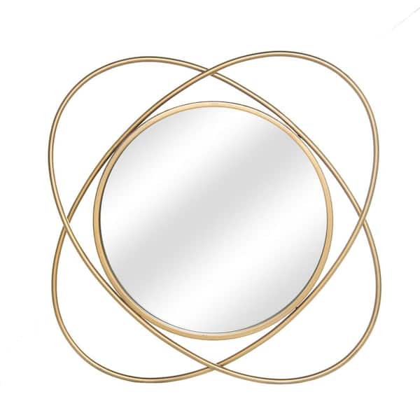 EPOWP 22 in. W x 22 in. H Small Round Framed Wall Mount Bathroom Vanity Mirror