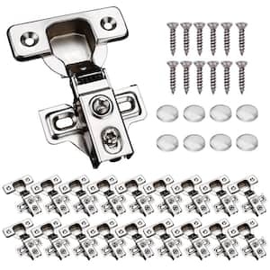 60-Pack Stainless Concealed Soft Close Cabinet Door Hinges with 100 Degree Opening Angel for 1/2 in. Partial Overlay