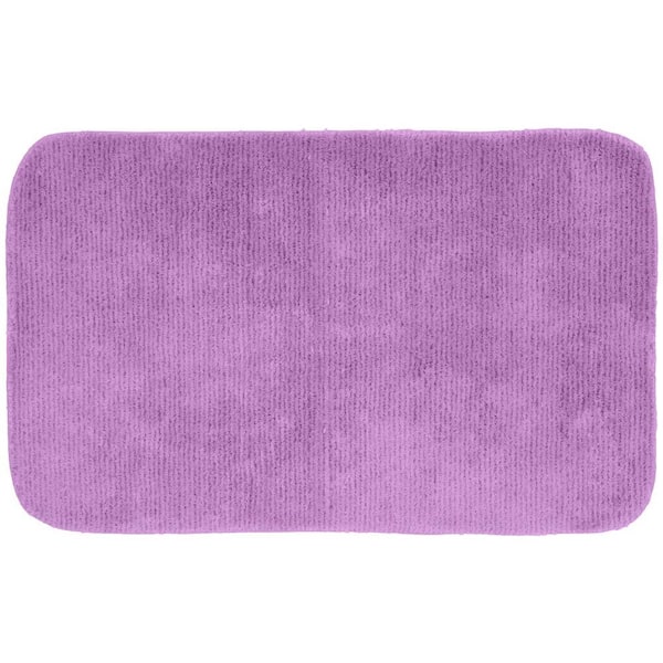 Garland Rug Glamor Purple 24 in. x 40 in. Washable Bathroom Accent Rug