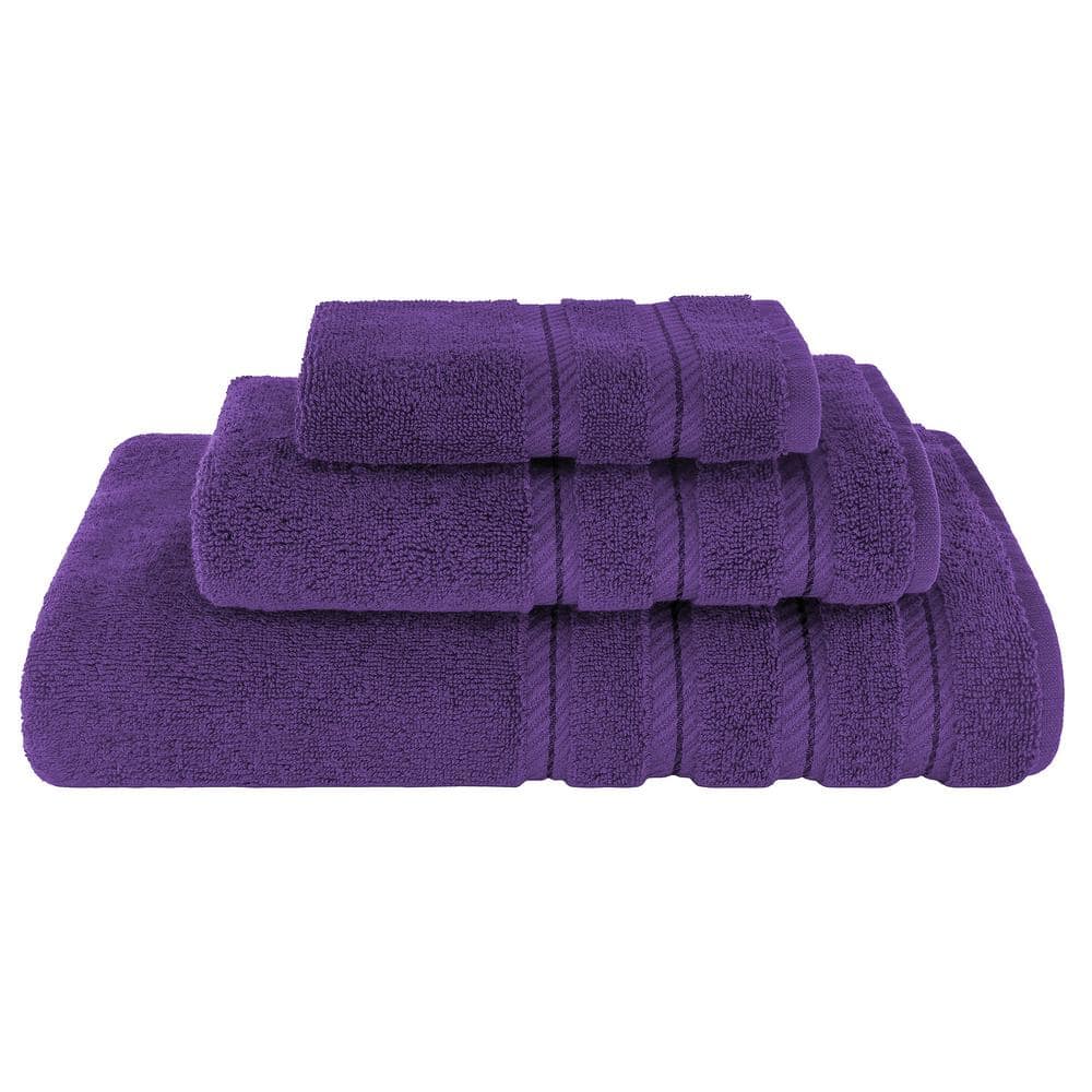 Clearance Sale! Soft Pure Cotton Towels & Bathroom Towels Set Gift Bath Towels, Size: 34x75cm, Purple