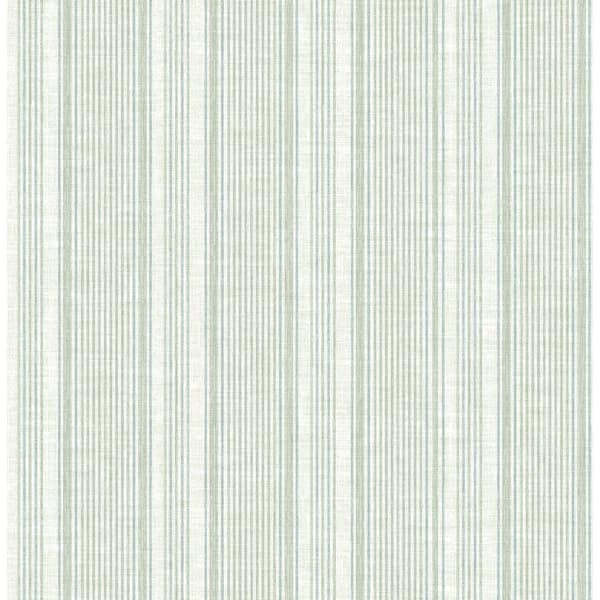 A-Street Prints Ayanna Light Green Striped Wallpaper Sample