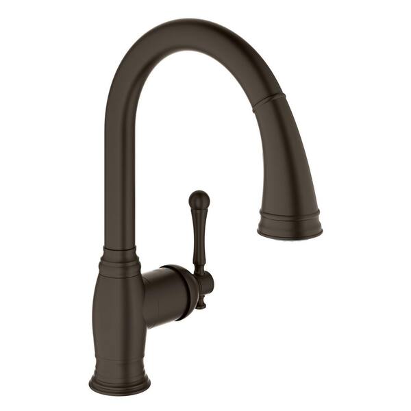 GROHE Bridgeford Single-Handle Pull-Down Sprayer Kitchen Faucet with Dual-Spray in Oil Rubbed Bronze