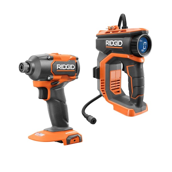 18V Cordless 2-Tool Combo Kit with Brushless 3-Speed 1/4 in. Impact Driver and Cordless Digital Inflator (Tools Only)