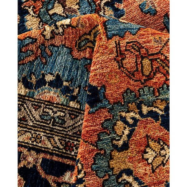Serapi Orange 9 x 12 Tribal Wool Indoor Area Rug