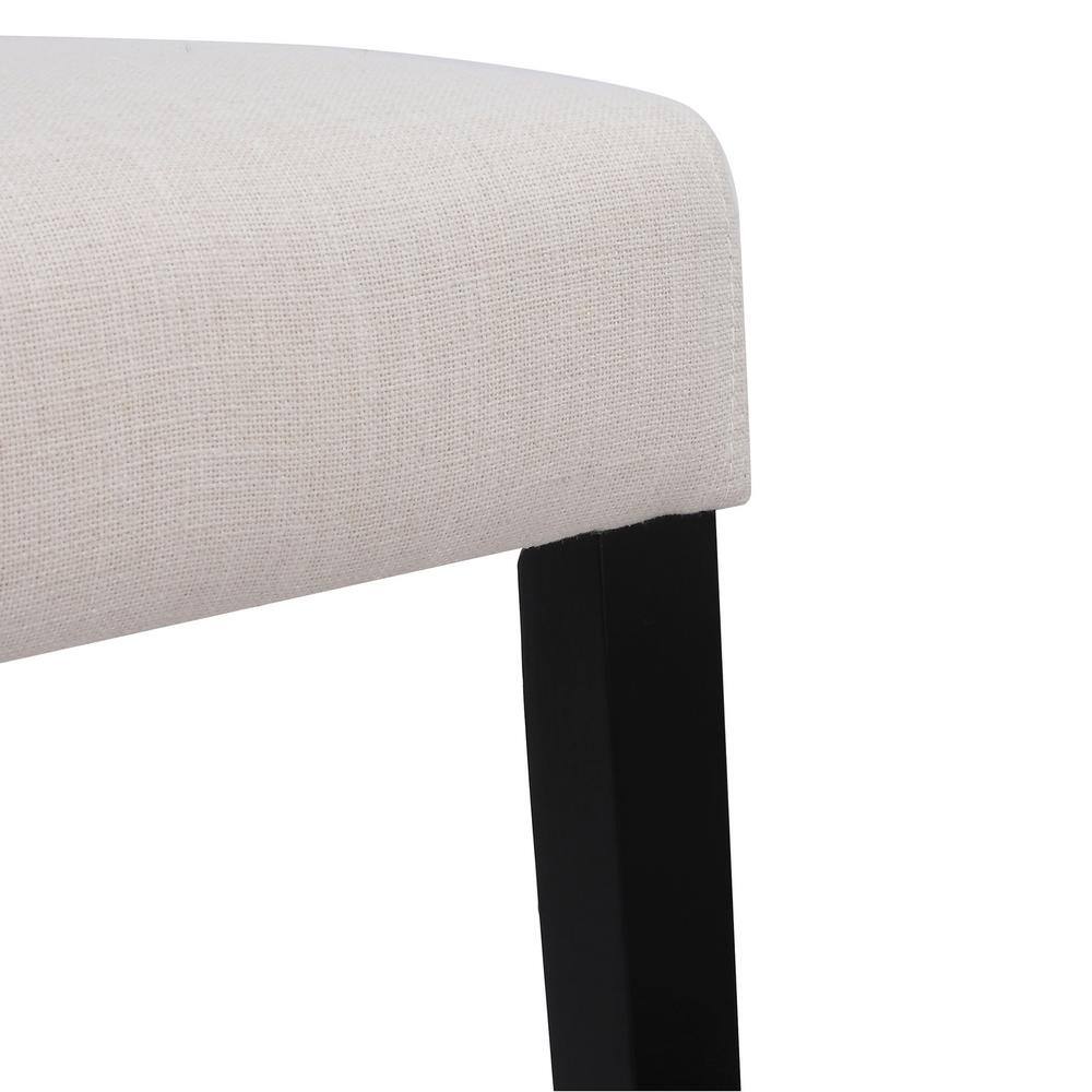 Sophisticated Beige Linen Upholstered Parsons Side Chair