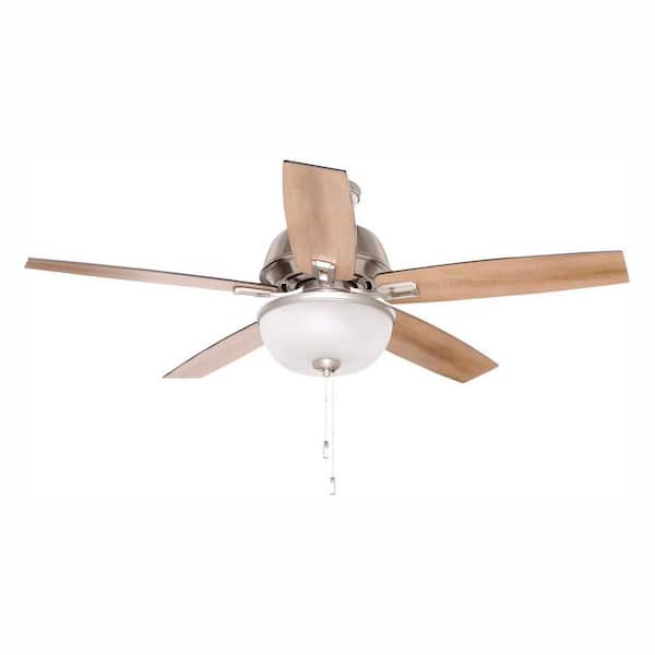 Hunter Donegan 52 in. LED Indoor Brushed Nickel Ceiling Fan with Light Kit