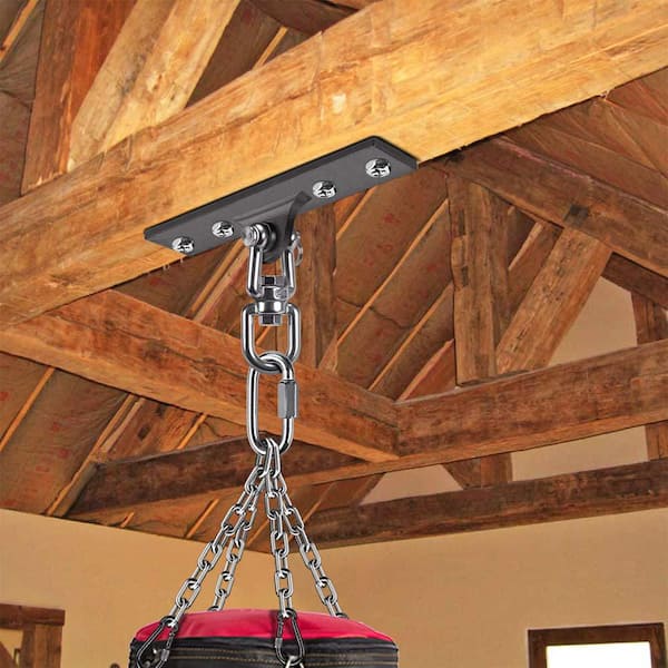 360° Rotation Swing Hanger with Carabiner and 4 Mounting Holes for Aerial  Yoga, Hammock and Heavy Bag