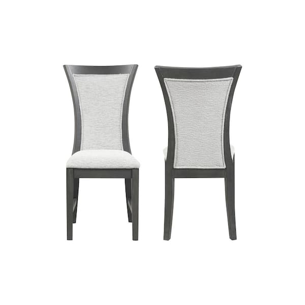 NEW CLASSIC HOME FURNISHINGS New Classic Furniture Flair Gray Polyester Side Chair Set of 2
