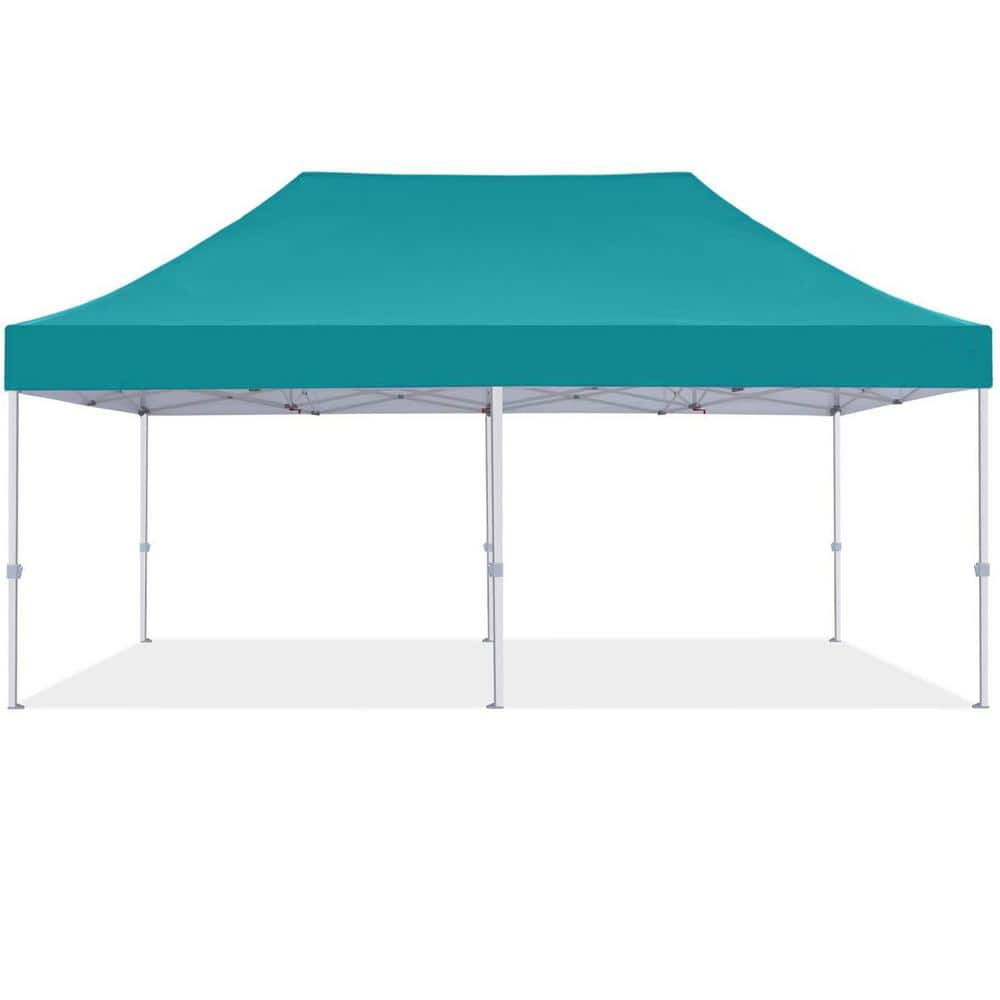 Terracemaster Commercial 10 Ft. X 20 Ft. Turquoise Pop Up Canopy Tent 