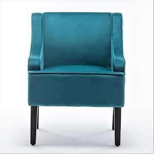 Correen 25 in. Wide Bluenish Green Microfiber Accent Chair