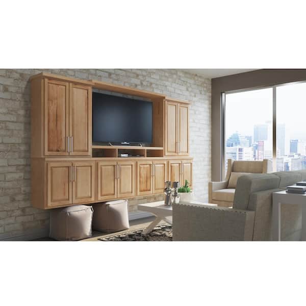 91.5 in. W x 1 in. H Outside Corner Molding in Natural Hickory