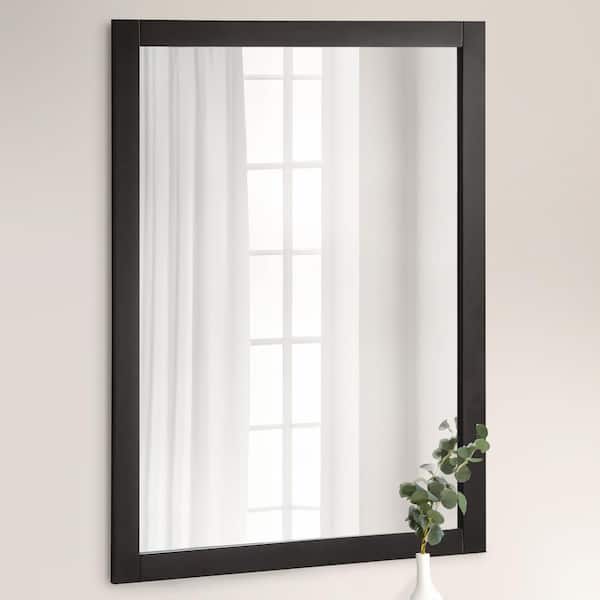 Design House Shorewood 30 in. W x 40 in. H Framed Rectangular Bathroom Vanity Mirror in Espresso