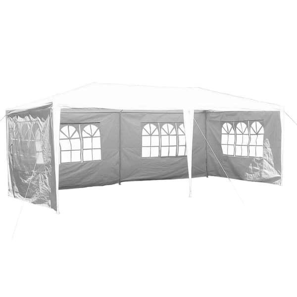 Unbranded 10 ft. x 20 ft. White Wedding Party Outdoor Canopy Tent with 6 Removable Sidewalls