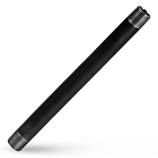 The Plumber's Choice 1/2 in. x 60 in. Black Steel Pipe