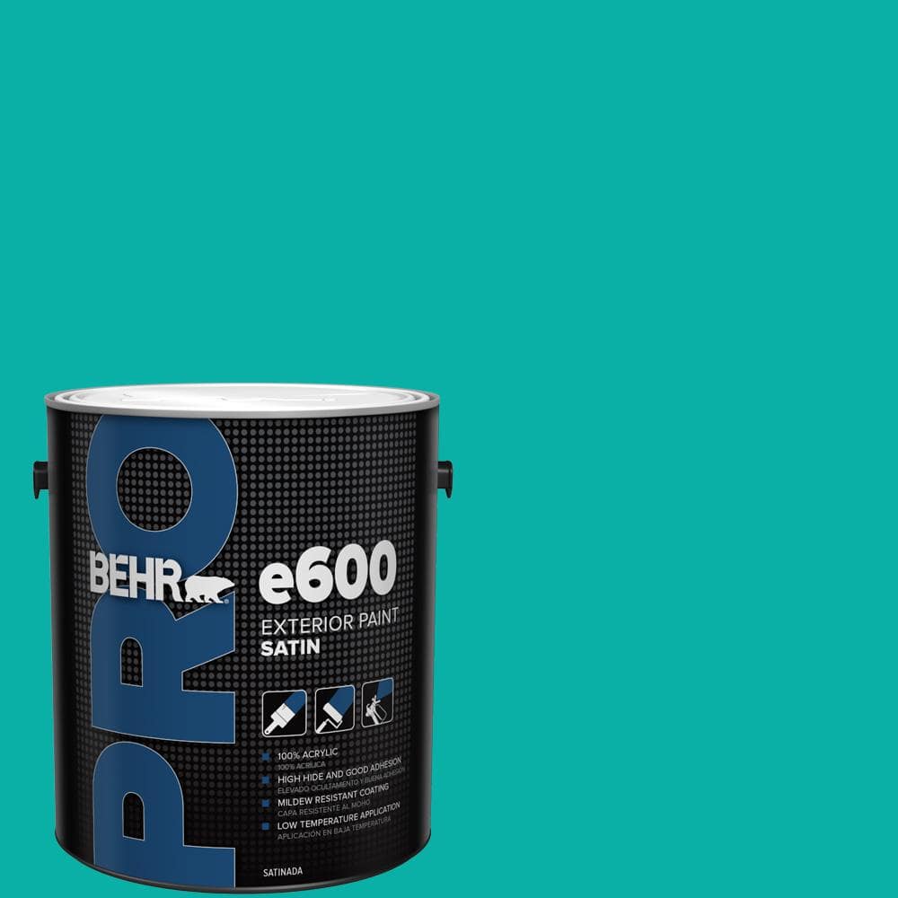 BEHR PRO 1 gal. #490B-5 Cozumel Satin Exterior Paint PR64301 - The Home  Depot