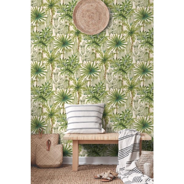 Cactus Emporium Jungle Vinyl Peel and Stick Wallpaper Roll (Covers 30.75 sq. ft. )