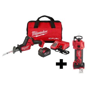 M18 FUEL 18V Lithium-Ion Brushless Cordless HACKZALL Reciprocating Saw Kit W/ M18 Drywall Cut Out Tool